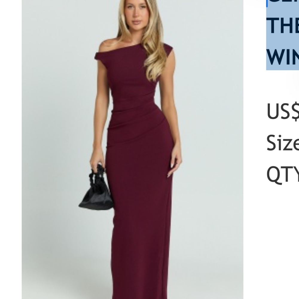 Showpo One Shoulder Burgundy Dress